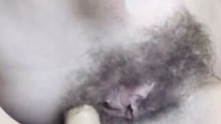 Hairy Amateur Girl Plays with Anal Hole on Webcam