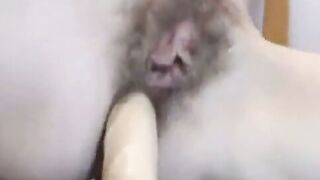 Hairy Amateur Girl Plays with Anal Hole on Webcam