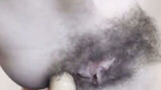 Hairy Amateur Girl Plays with Anal Hole on Webcam