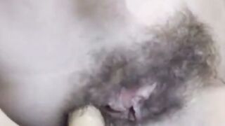 Hairy Amateur Girl Plays with Anal Hole on Webcam
