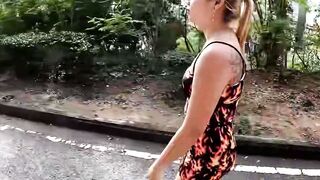 Slender Thai cunt with mouth Blows Huge Penis Into Outdoor Playground point of view