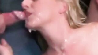 German Gangbang with Bukkake and Creampie