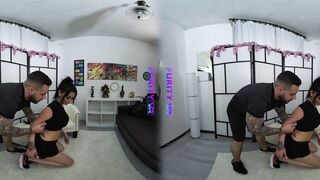 Debora Mancini VR POV: Tattooed Brunette Gets Her Tight Pussy Stretched Hard