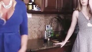 Hard Step-Daughter Blows Dick While Big tit Cougar Orgasms