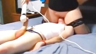 Older Mistress Punishes Bound Amateur With Magic Wand On Webcam