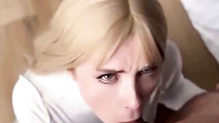 Blonde Eighteen Blows Huge Dick Then Gets Banged From Behind