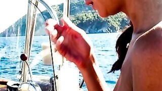 Captain Marie Magnolia Squirts on Boat Deck with Vibrator