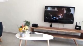 Homemade Teen POV Sucks Cock on Living Room Floor