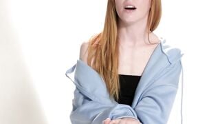 Madi Collins Skinny Redhead Fingered to Orgasm with Dildo
