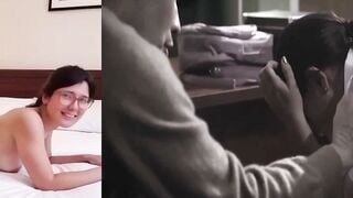 Amateur Glasses Girl Katherine Sucks Cock & Gets Fucked Hard