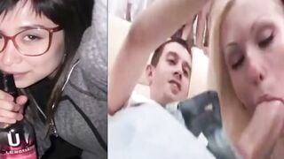 Amateur Katherine Deepthroats Cock While Squirting On Bed