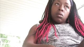 Black Girl Masturbates With Vibrator On Outdoor Webcam