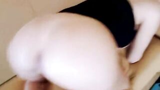 Blonde Stiefmutter Deepthroats POV Cock And Swallows Cum On Sofa