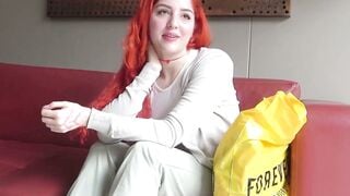 Amateur Latina Redhead Gets Fucked Hard in Rough POV Casting