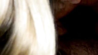 Amateur Blonde Wife Sucks Cock Deepthroat Blowjob
