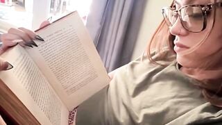 Laya Rae Deepthroats Big Black Dick While Studying in Glasses