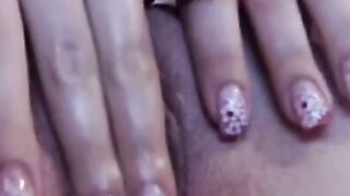 German Amateur Girl Slowly Fingers Wet Pussy on Webcam
