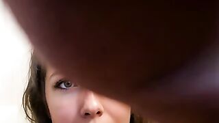 German Amateur Girl Slowly Fingers Wet Pussy on Webcam