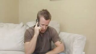 Brunette Celestia Sucks Cock & Rides Stranger Jeremy Holmes On Couch