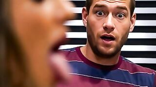 Office Secretary Sucks Cock And Swallows Cum In Front Of Boss