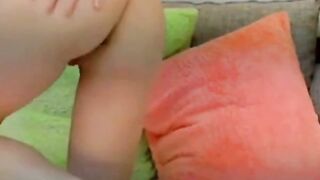 Webcam Babe Toes Her Tight Ass With Vibrating Dildo