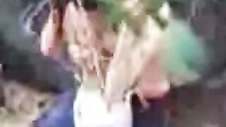 Chinese Amateur Couple Fucks Hard In The Forest