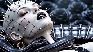 AI Bizarre Story: Pin-Headed Woman in Dark Fantasy Apocalypse