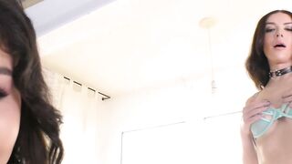 Big tits tgirls make their cocks rock hard and ready to fuck