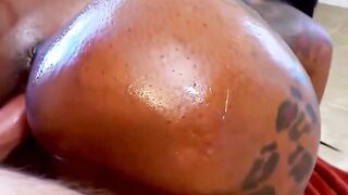 Abigail Mac Santa Creampie & Oiled Tattooed Ass Eating