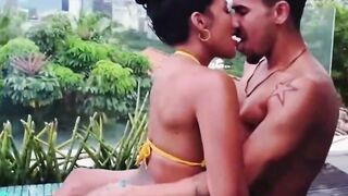 Amateur Teen Sucks Cock In Pool While Neighbors Watch