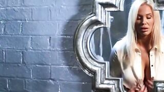 Rebecca More Swallows Muscled Cock After Shy Intro