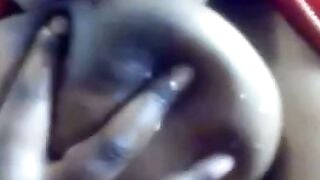 Amateur Ebony BBW Solo Webcam Show With Big Black Tits