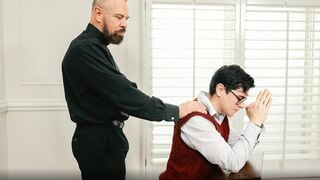 Pervert Priest Rims & Deepthroats Twink Teen in Bedroom