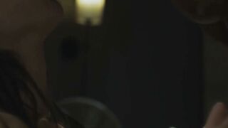 Tattooed Shemale Sucks Cock Then Bareback Anal Fuck on Office Desk