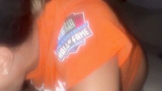 Ebony Amateur Wife Sucks Cock And Takes Sloppy Facial
