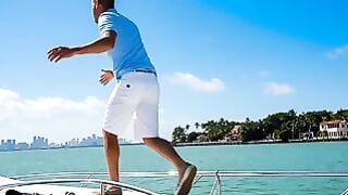 Angela White Sucks Xander Corvus Cock On Yacht Before Hardcore Group Sex