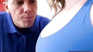 Blonde BFFs Suck Cock & Get Boned In Kitchen
