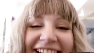 Blonde BFFs Suck Cock & Get Boned In Kitchen