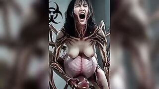 Ai Alien Tentacle Impregnation & Mutated Twat Body Horror