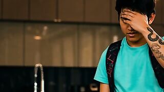 Lana Smalls Sucks Stepdad's Big Cock While Shy Teen Stepson Watches