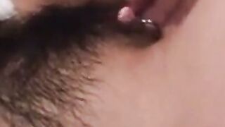 Close Up Japanese Amateur Hairy Chocolate Pussy Self Pleasure