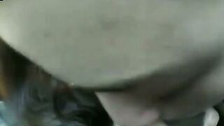 Amateur Brunette Deepthroats Raw Cock in Moving Car POV