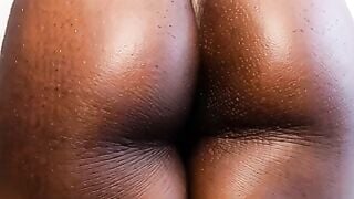 Big Black Booty Webcam Show With Huge Clit And Curvy Ass