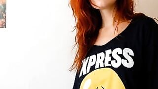 Redhead Amateur Webcam Girl With Big Tits Masturbates