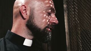 Adam Snow Bareback Anal Sex with Priest Lane Colten in Confessional
