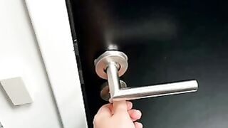 Eva Soda Deepthroats Cock in Tight Green Shirt Fitting Room POV