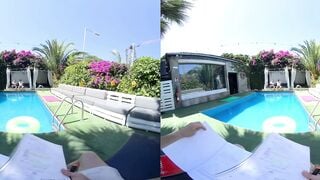 POV Double Blowjob From 2 Muscular Inked Guys At The Pool