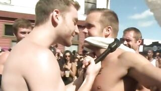 Connor Maguire Public Ball Bondage & CBT at Folsom Street Fair