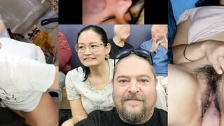 Chinese Ex-Wife Deepthroats & Shows Bushy Vagina
