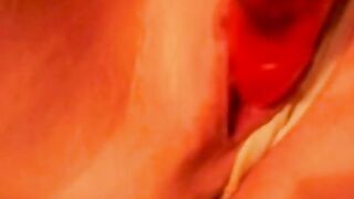 German Amateur Big Clit Dildo Cumshot